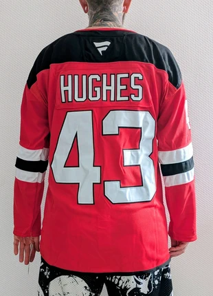 Maillot de hockey sur glace New-Jersey devil's hughes, marque: Fanatics, état: Neuf sans étiquette, taille: M, 129,00 €, 136,15 € Protection acheteurs (Pro) incluse