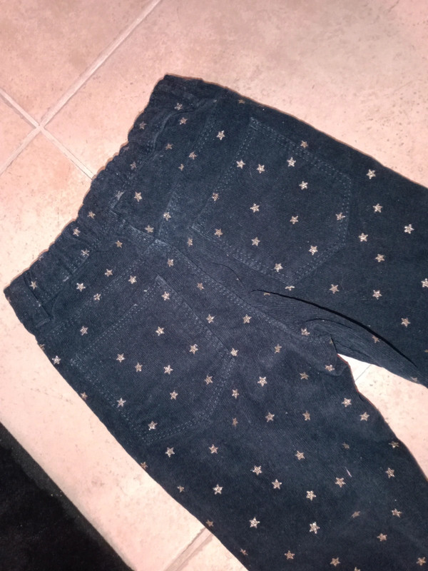 Pantalon velour bleu avec étoiles 3