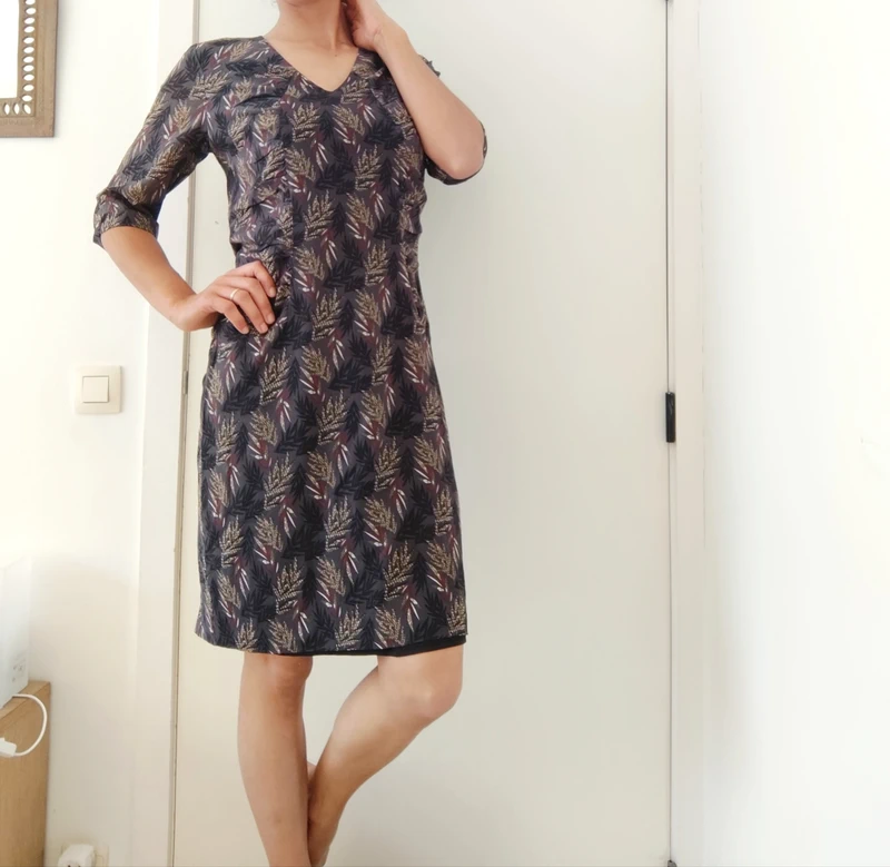 Belle robe élégante Essentiel Antwerp en soie L - photo numéro 3