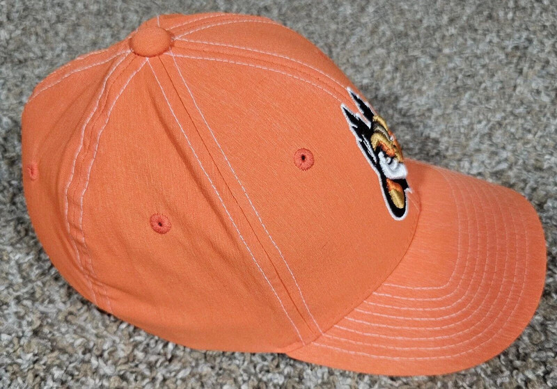 Zephyr M/L Fitted Orange Baseball Hat Unknown Team Logos 3