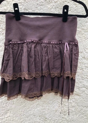 O_Fasion Studio jupe a volants couleur marron S/M, merk: Fashion Studio, staat: Heel goed, maat: M / 38 / 10, € 19,00, € 20,65 inclusief Kopersbescherming Pro