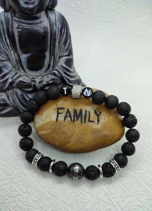 Bracelet Homme personnalisé Perles de lave, brand: Fait Main, condition: New without tags, €15.00, €16.45 includes Buyer Protection Pro