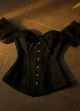 Corset Noir Épaules Dénudées – Gothique / Romantique / Soirée / Sexy, merk: Maison Dareléa, staat: Heel goed, maat: M / 38 / 10, € 34,99, € 37,44 inclusief Kopersbescherming Pro