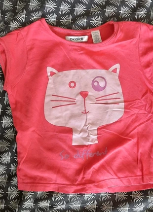 T-shirt chat, marca: Okaïdi, estado: Muy bueno, tamaño: 24-36 meses / 92 cm, 1,50 €, 2,28 € Protección al comprador incluida