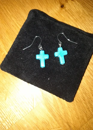 Boucles croix turquoise , marca: reserve naturelle, estado: Muy bueno, 1,00 €, 1,75 € Protección al comprador incluida