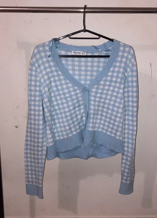 cardigan bleu clair carreau, brand: Stradivarius, condition: New with tags, size: S / 36 / 8, €6.00, €7.00 includes Buyer Protection