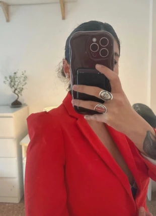 Red blazer, marca: Zara, estado: Muito bom, tamanho: M / 38 / 10, €15.00, €16.45 inclui Proteção do Comprador