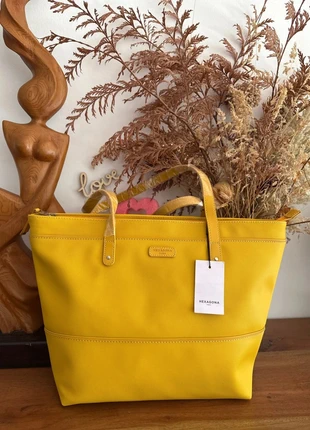 Sac à main de cours imperméable Hexagona Paris Serena jaune neuf sac cabas, marke: Hexagona, zustand: Neu, mit Etikett, 59,99 €, 63,69 € inklusive Vinted-Käuferschutz