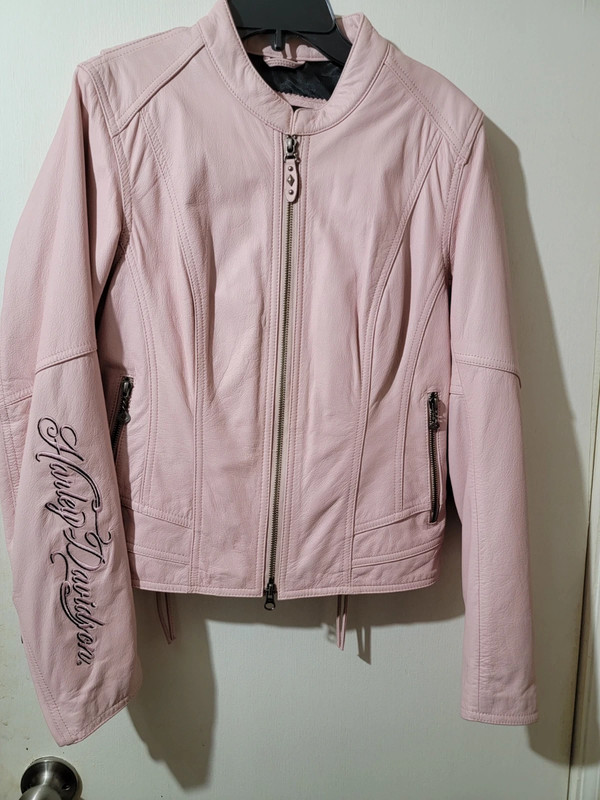 Womens pink hot sale harley davidson jacket