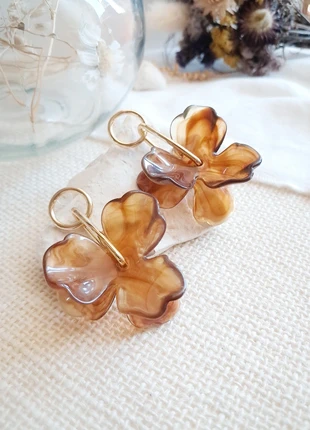 Boucles d'oreilles fleurs marron, marque: Tendance, état: Très bon état, 10,00 €, 11,20 € Protection acheteurs (Pro) incluse