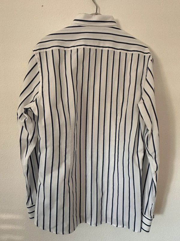 Zara overhemd , size XL , hagel wit met blauw streepje 5