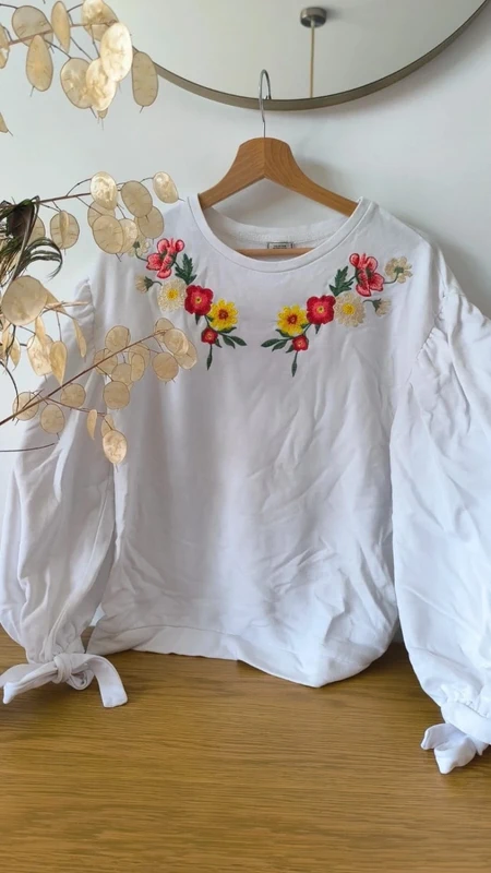 Sweat blanc Pimkie S fleurs - photo numéro 9