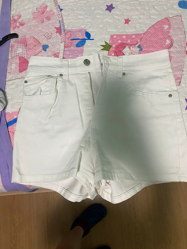 Pantalón corto vaquero blanco 1