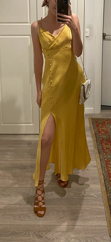 Vestido zara amarillo 1