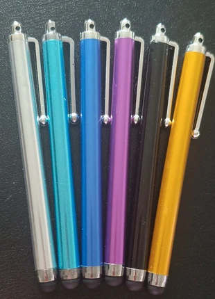 Lot de 6 stylets tactiles colorés et métalliques pour écran, condition: Very good, €3.00, €3.85 includes Buyer Protection
