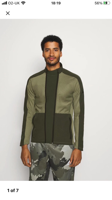 Adidas olive green track top jacket Vinted