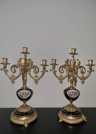 Set van twee antieke Victoriaanse Alfa kandelaars, merk: ALFA, staat: Goed, 100,00 €, 105,70 € inclusief Kopersbescherming