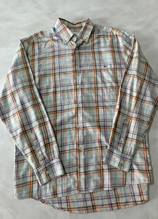 Classic Lacoste Button Down Shirt Plaid Checkered Beige Orange Preppy Cotton Size L 41, marque: Vintage Dressing, état: Très bon état, taille: L, 24,99 €, 26,94 € Protection acheteurs incluse