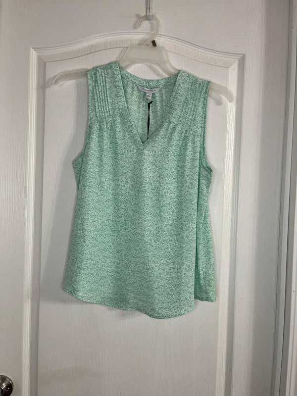 41 Hawthorn Green Sleeveless Blouse NwT Size Med Petite 2885 1