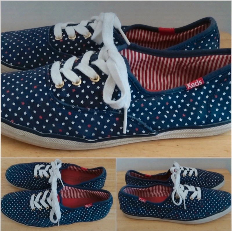 Keds patriotic stars lace-up tennis size 6 5