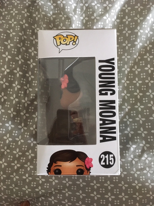 The figurine funko pop Vaiana Young in the  video My