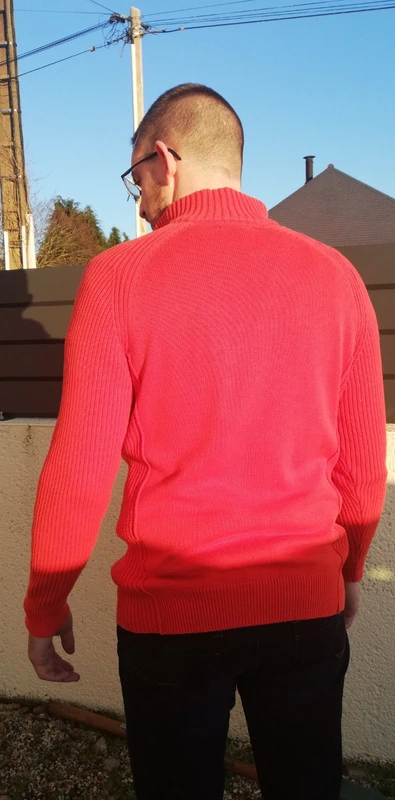 Pull col camionneur orange - photo numéro 3