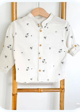 Chemise en coton et lin blanche Zara Taille 18/24 mois, brand: Zara, condition: Very good, size: 24-36 months / 92 cm, €6.00, €7.00 includes Buyer Protection Pro