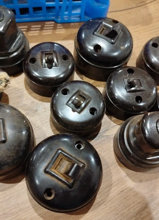 Interrupteurs en bakélite, marque: Inconnu, état: Bon état, 15,00 €, 16,45 € Protection acheteurs incluse