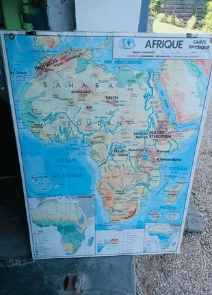 Carte géographique scolaire vintage Afrique, marque: pas de marque, état: Satisfaisant, 19,00 €, 20,65 € Protection acheteurs incluse