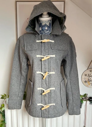 Superdry Duffle Coat Grey Marl Wool Blend Jacket Toggle Plaid Lined Winter JPN Size 8, brand: Superdry, condition: Very good, size: S / UK 8-10, £18.00, £19.60 includes Buyer Protection