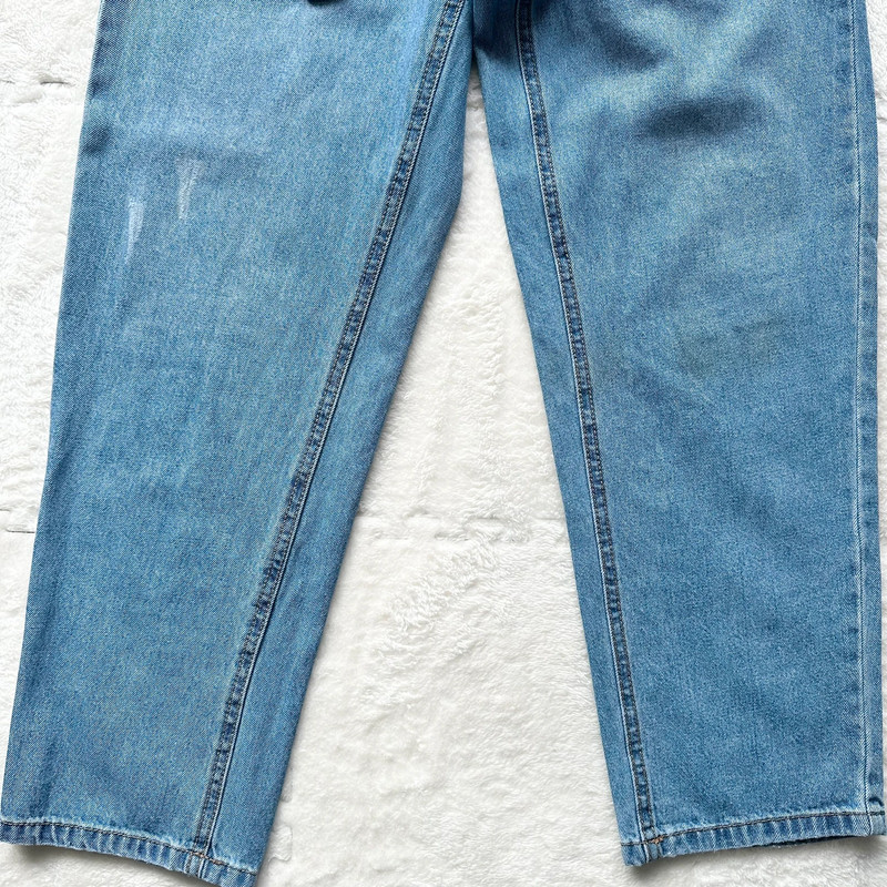 8 seconds Korean blue highwaisted straight leg jeans, size 64/ xsmall 3