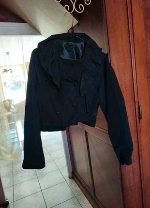 Veste bombers noire col rond vintage M/38 y2k alt goth, marke: ADC, zustand: Sehr gut, größe: M / 38 / 10, 12,00 €, 13,30 € inklusive Vinted-Käuferschutz