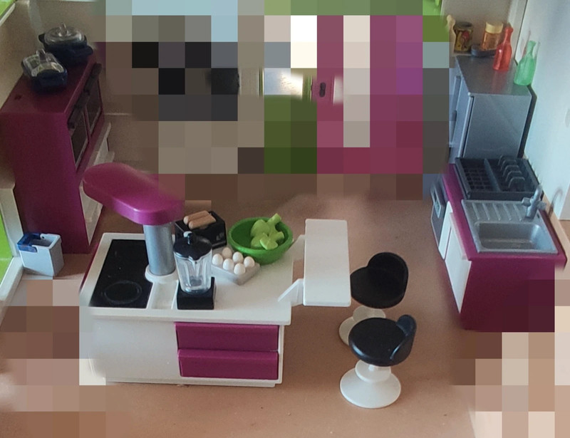 Cuisine maison moderne playmobil