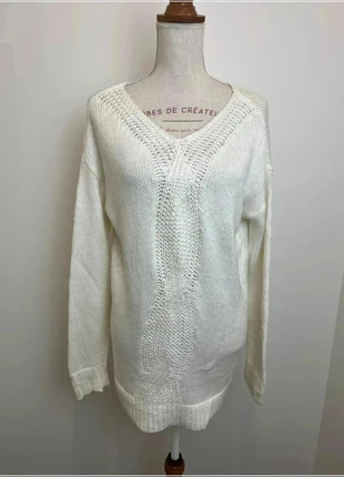 Pull sweat col v en maille loft blanc pour femme taille M #CS2, marke: LOFT, zustand: Sehr gut, größe: M / 38 / 10, 12,00 €, 13,30 € inklusive Vinted-Käuferschutz