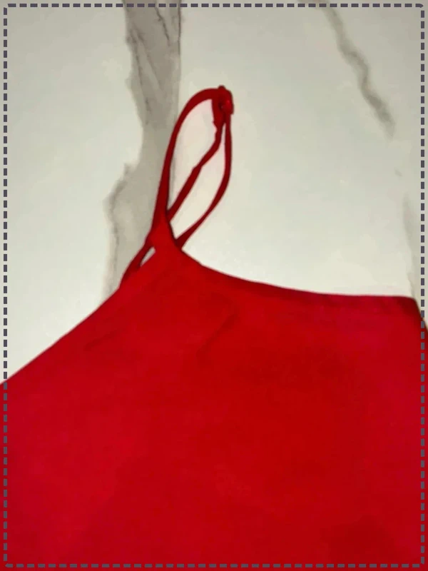 Top fluide rouge à bretelles – Taille 38 - photo numéro 2