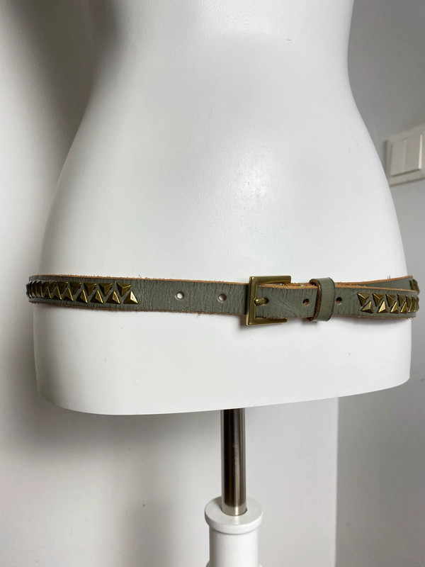 Y2K Leder Gürtel mit Nieten – Cowboysbelt