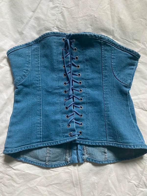 Laced Denim Corset Top 1