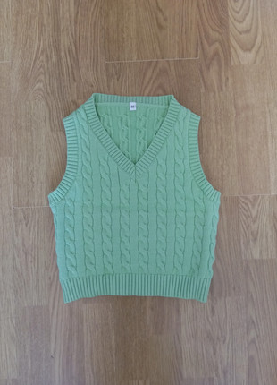 Pull col V sans manches menthe/Pas de marque/En coton/Taille M pour jeune fille, marque: PAS, état: Très bon état, taille: M / 38 / 10, 7,00 €, 8,05 € Protection acheteurs incluse