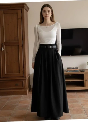 Jupe maxi noire évasée - élégante & fluide, poches, état: Très bon état, taille: M / 38 / 10, 39,90 €, 42,60 € Protection acheteurs (Pro) incluse