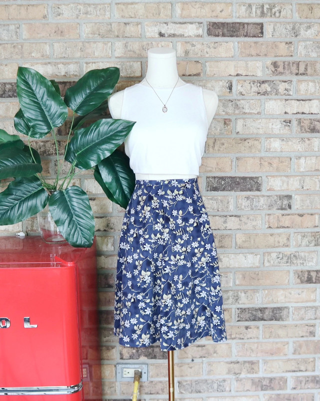 Vintage floral Flared Skirt 1