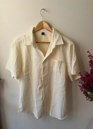 Camicia estiva crema effetto waffle Manfinity taglia M, marca: manfinity, estado: Novo sem etiquetas, tamanho: M, €8.50, €9.63 inclui Proteção do Comprador