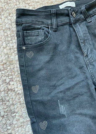 Nieuwe broek met glitter hartjes, merk: folyrose, staat: Nieuw zonder prijskaartje, maat: S / 36 / 8, € 10,00, € 11,20 inclusief Kopersbescherming