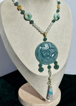 Natural Jadeite & Hetian Jade Necklace, marque: Jade, état: Neuf sans étiquette, 60,00 €, 63,70 € Protection acheteurs incluse