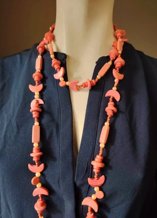 colar grande rosa, big pink necklace, collier grand rose, collar grande rosa, collana grande rosa, marca: Local, estado: Muito bom, €7.00, €8.05 inclui Proteção do Comprador