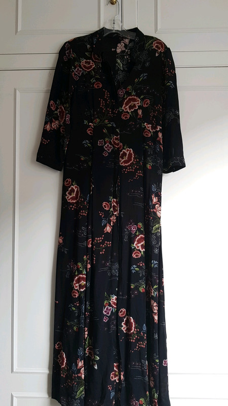 doble En fenómeno Vestido camisero largo con estampado de flores de Zara - Vinted