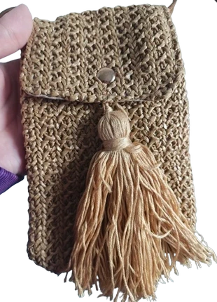 cute woven small crossbody bag with adjustable strap and magnetic closure, condition: New without tags, €1.50, €2.28 includes Buyer Protection