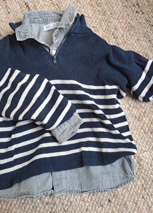 Overhemd met zippertrui, marca: H&M, estado: Bueno, tamaño: 4 años / 104 cm, 7,50 €, 8,58 € Protección al comprador incluida