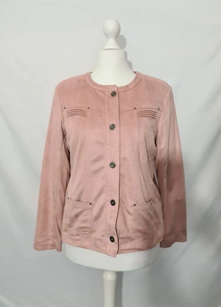 Veste daim synthétique vieux rose T.44 style casual chic, merk: Vintage, staat: Heel goed, maat: XXL / 44 / 16, € 15,00, € 16,45 inclusief Kopersbescherming Pro