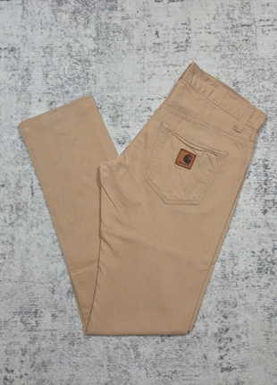 👖 Pantalon Carhartt WIP Buccaneer W30 L34 Beige Coton Coupe Slim, marque: Carhartt, état: Très bon état, taille: W30 | FR 40, 49,99 €, 53,19 € Protection acheteurs (Pro) incluse