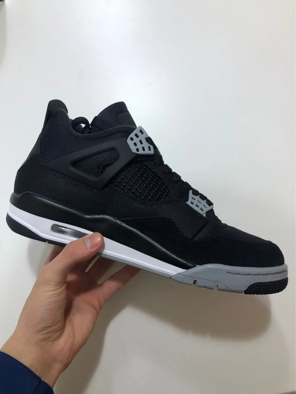 Tenis air jordan 4 Black Canvas calzado hombre